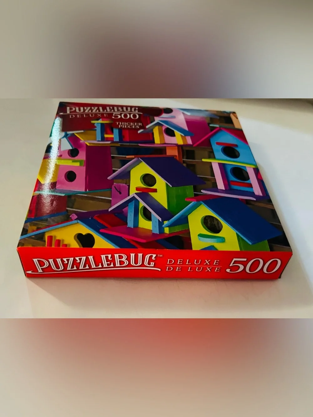 New “Vibrant Birdhouse Village” Puzzle 500 Pieces Puzzlebug DeLuxe 20” x 12”